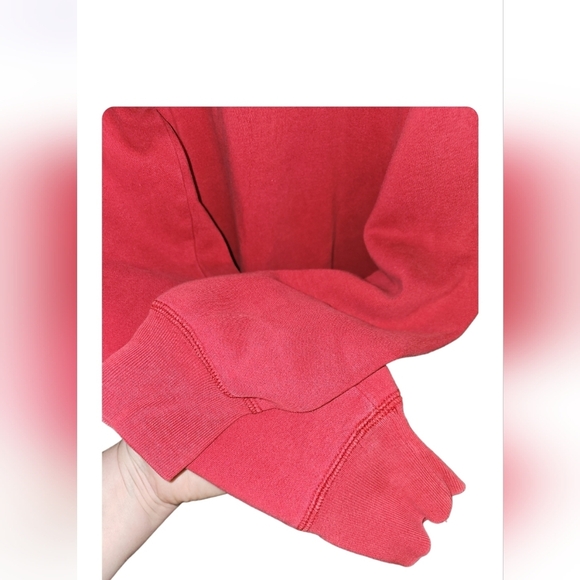 Roots 73 Athletics Quarter Zip Sweater Red 2000s Y2K Medium Baggy - Picture 3 of 5